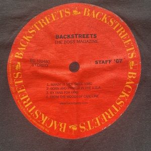 BACKSTREETS 2007 Unisex Shirt - Rare BRUCE SPRINGSTEEN 🎶